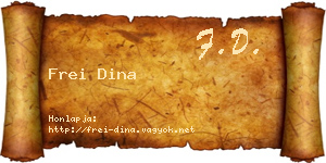 Frei Dina névjegykártya